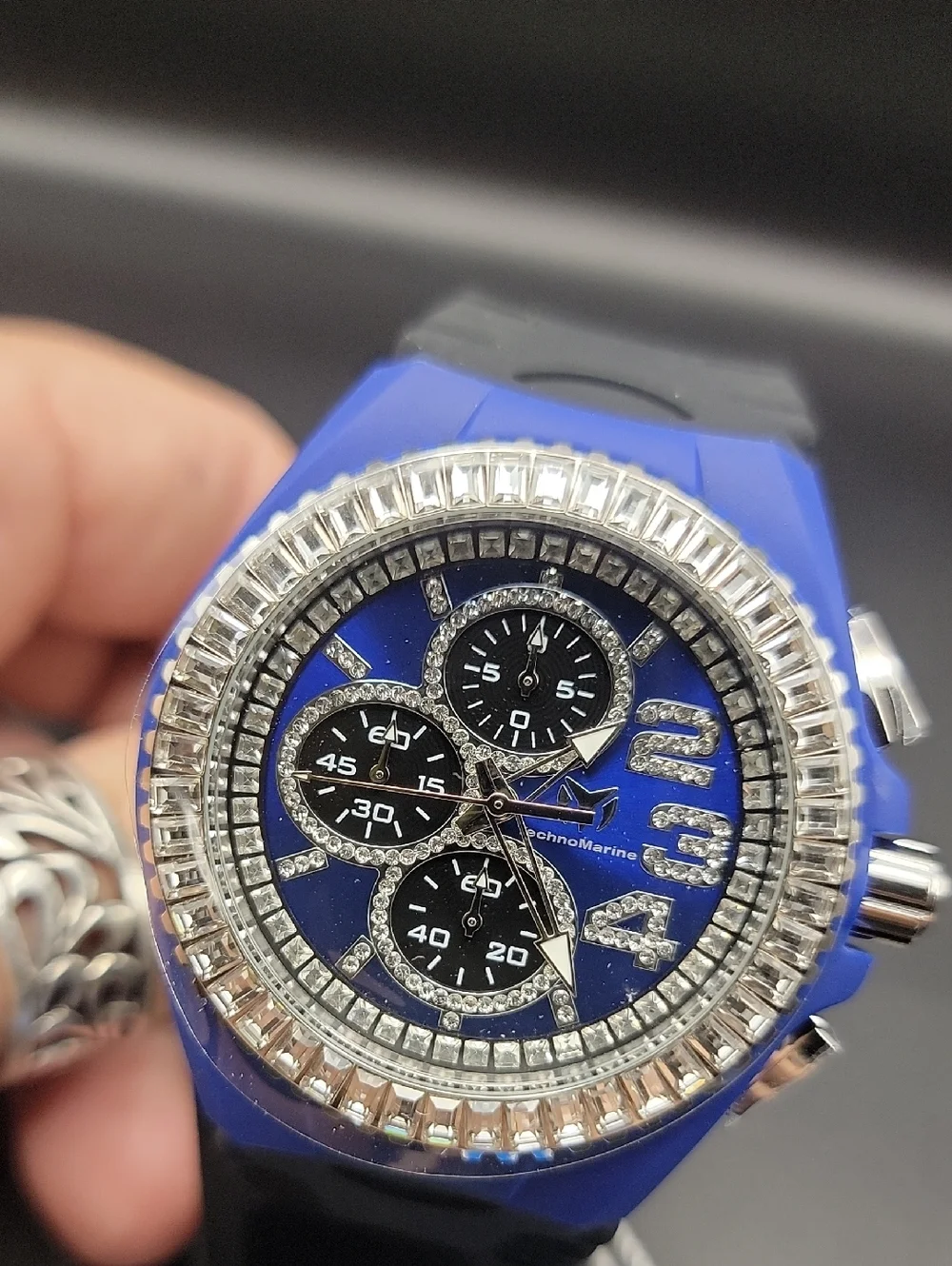 NEW TechnoMarine Cruise JellyFish Men's Chronograph Watch 45mm Black TM-121182